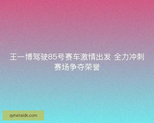 王一博驾驶85号赛车激情出发 全力冲刺赛场争夺荣誉